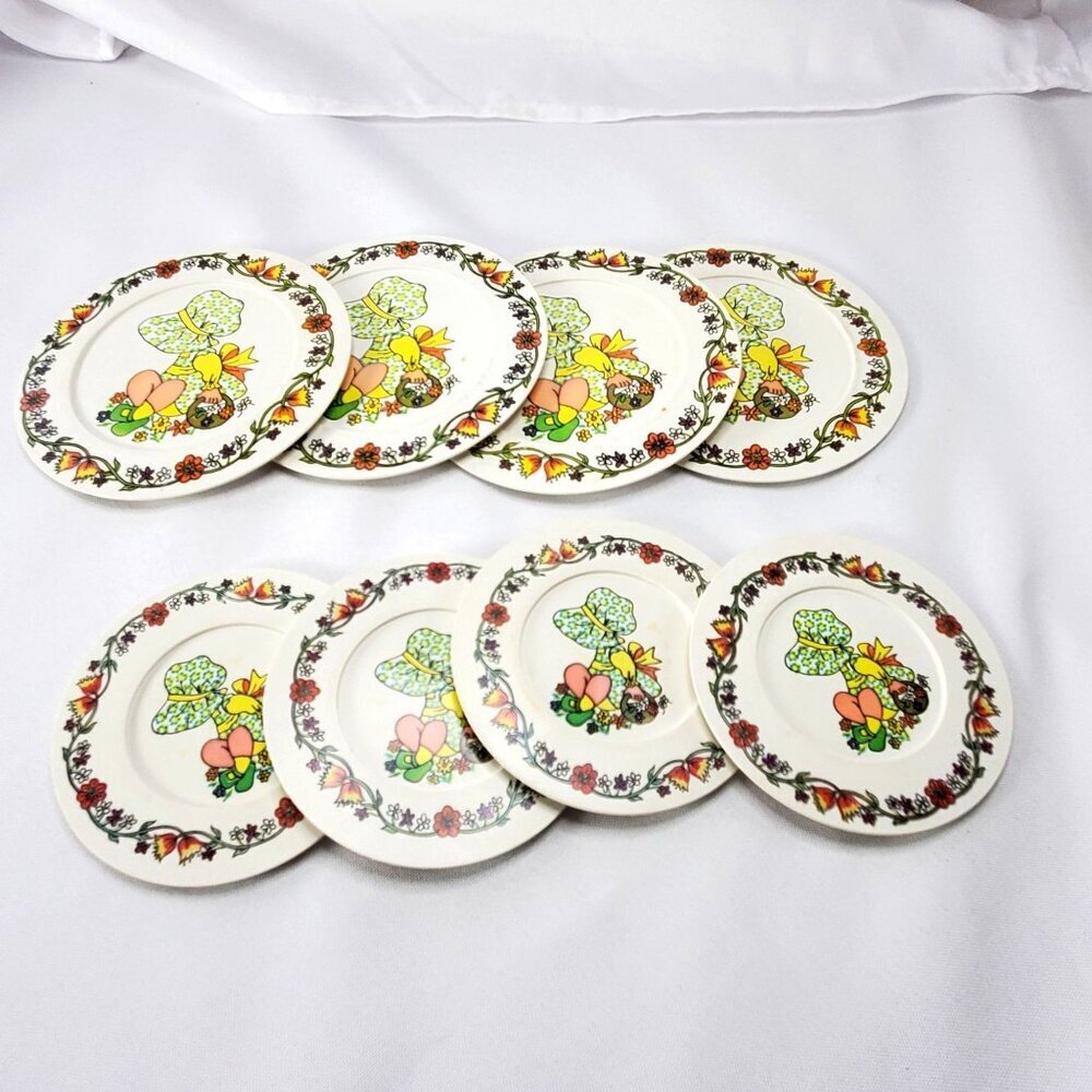 VTG Chilton 1970s Holly Hobbie Kitchen Tea Set Bonnet Girl 23 Piece Cottagecore - Picture 6 of 10